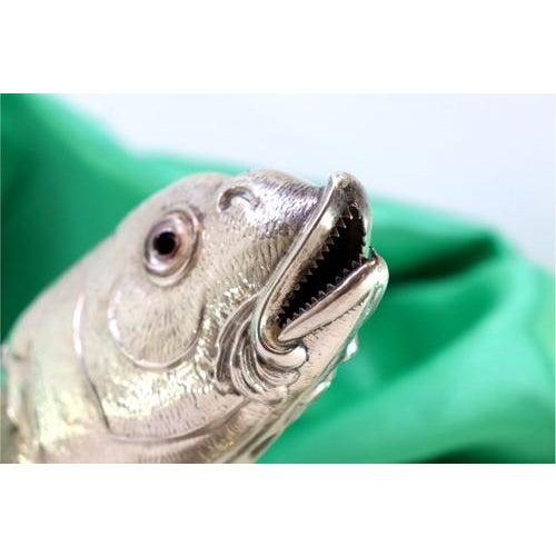 Articulated Silver Fish with Reliefs and Applications For Sale - Image 10 of 11