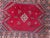 Nice 20th century Moroccan rug with beautiful geometrical design and red field color with blue and green, entirely hand...