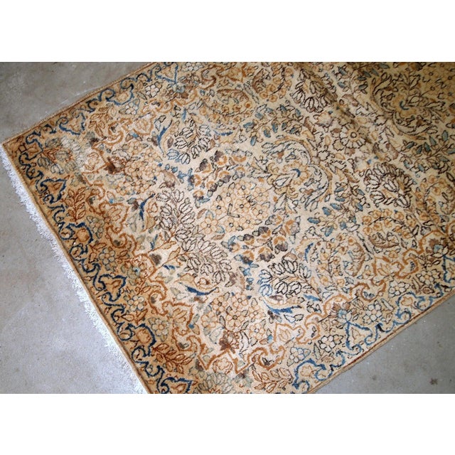 1920s 1920s, Handmade Antique Persian Kerman Rug 3.4' X 5.4' For Sale - Image 5 of 8