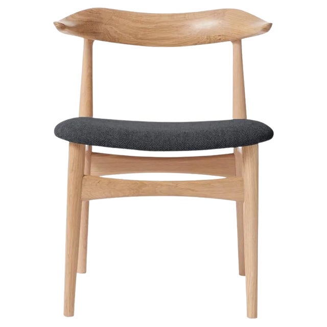 Cow Horn Chair Oak Anthracite Melange by Warm Nordic For Sale