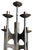 Mid-Century Modern Pair of Large 43" H Brutalist Bronze Sconces From Famed Mid 20th Century Modern Shaare Zedek Synagogue in St. Louis - Made in 1950s For Sale - Image 3 of 12