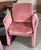 Vintage Mid Century Modern Chromcraft Velvet Upholstered Armchairs Pink Dot Pattern- A Pair For Sale In Providence - Image 6 of 8