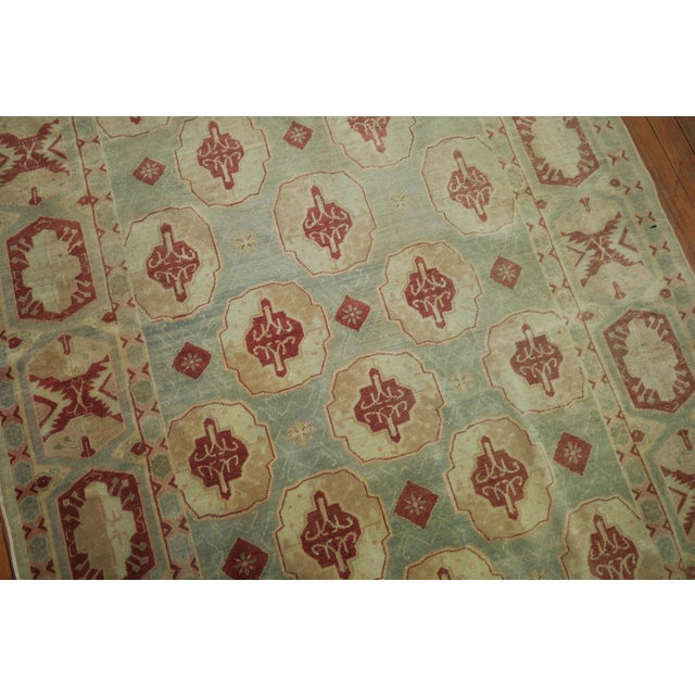 Late 19th Century Late 19th Century Sea Foam Antique Turkish Sivas Rug For Sale - Image 5 of 6