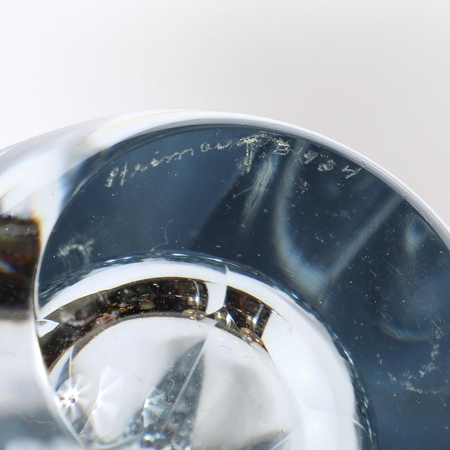 Mid-Century Modernist Strombergshyttan Swedish Faceted Crystal Vase For Sale - Image 9 of 13