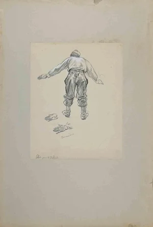Pierre Georges Jeanniot, Study for the Débacle, Drawing, Late 19th-Century