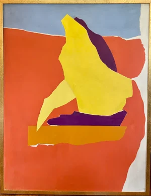 Large Color Block Abstract Mixed Media Painting on Canvas