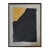 Gold and Carbon Painting on Spanish Linen Minimalist Painting, Framed Gold Corner For Sale