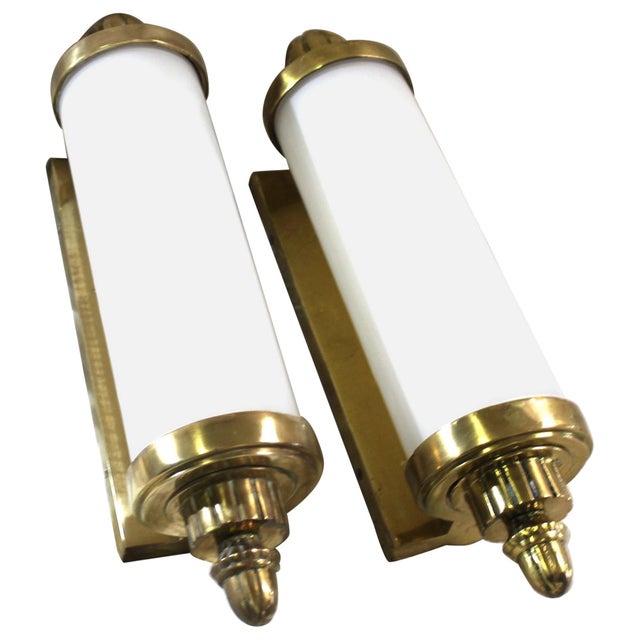 Mid Century Modern Sconces Brass - a Pair For Sale In Los Angeles - Image 6 of 18