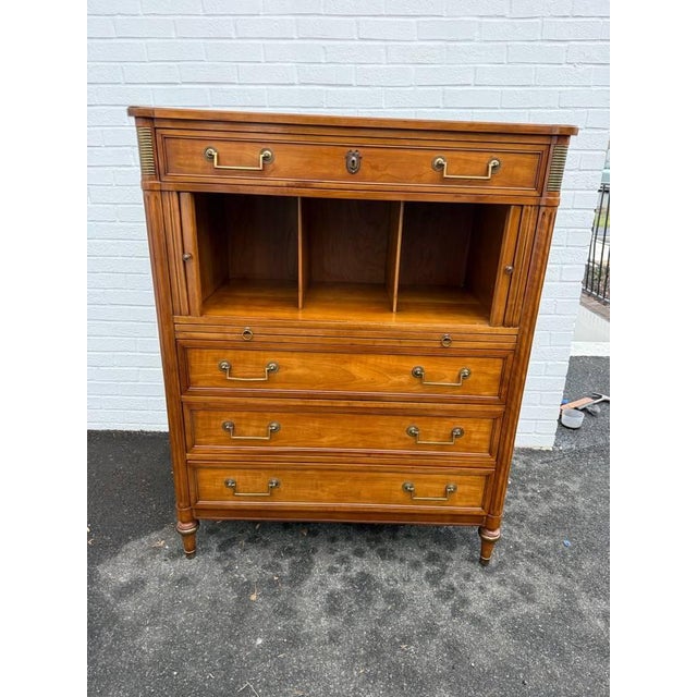 Late 20th Century Kindel Louis XVI French Regency Style Belvedere Dresser With Tambour For Sale - Image 15 of 18
