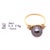 Modern 14 Karat Yellow Gold Ring Black Pearl Solitaire With Diamond Accents For Sale - Image 3 of 10