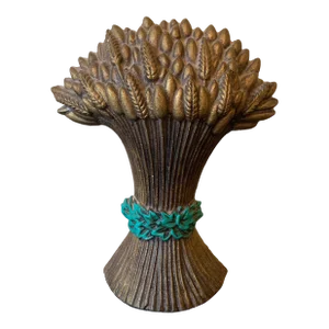 Antique Victorian Cast Iron Sheaf of Wheat Door Stop, Circa 1890s