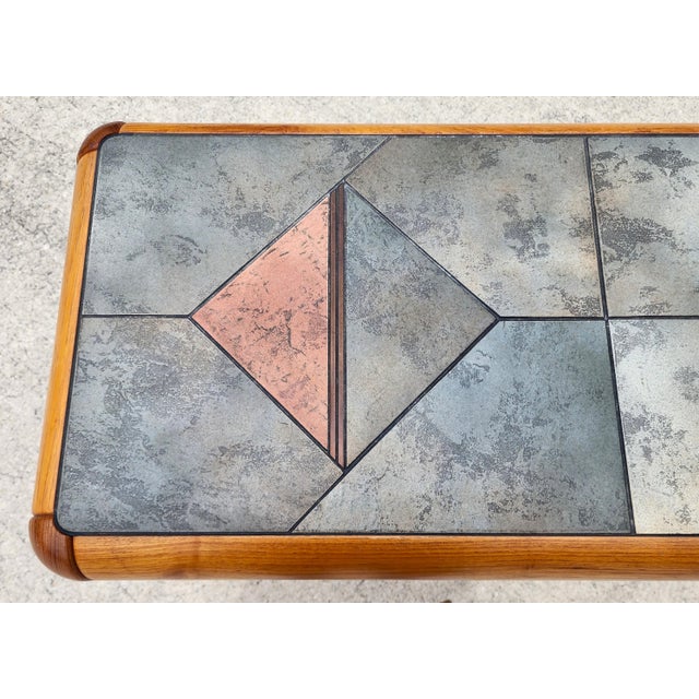 MCM Gangsø Møbler Slate Tile & Teak Console Table 1970s Danish Modern For Sale - Image 12 of 13