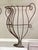 Metal Antique Large Neoclassical Style Wrought Iron Urn Form Demilune Wall Planters, Pair For Sale - Image 7 of 16