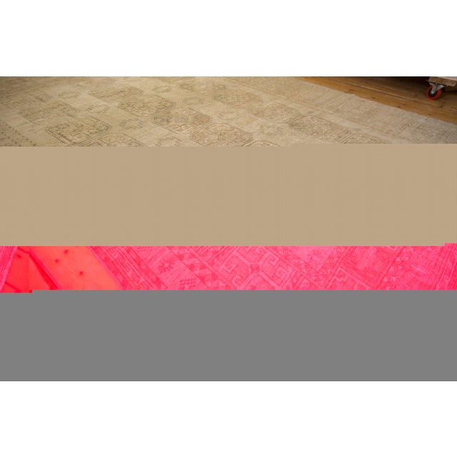 Sand 1950s Vintage Afghani Ersari Elephant Footprint Wool Carpet For Sale - Image 8 of 11