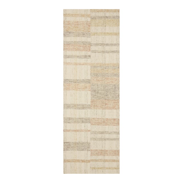 Chris Loves Julia x LoloiChris Natural / Multi 2'-6" x 7'-6" Runner Rug For Sale