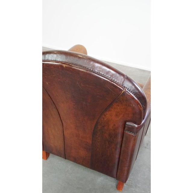 Club Chair in Sheep Leather For Sale - Image 11 of 12