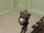 Gothic Inglenook Grate Set on Dragon Andirons For Sale - Image 6 of 8