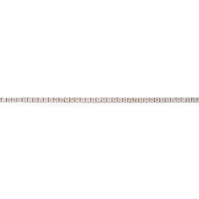 Contemporary Certified 1.15ct Diamond Tennis Bracelet in 14k White Gold Everyday Luxe Style For Sale - Image 3 of 13