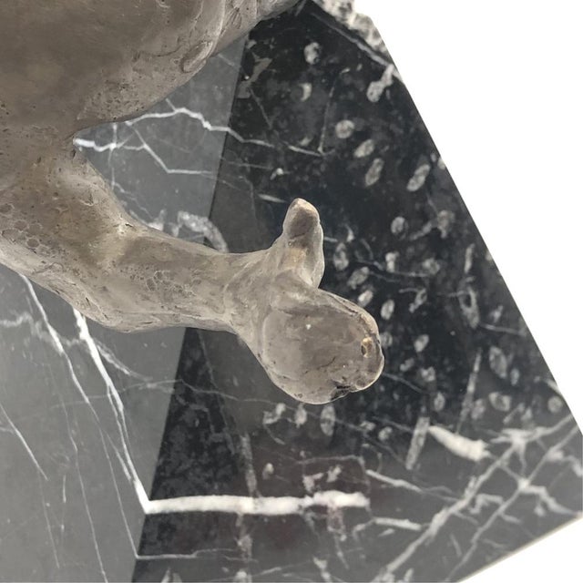 Bronze & Marble Man and Sport Sculpture by Angelo Maineri, 1999 For Sale - Image 14 of 17