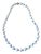 1990s Blue Lace Agate Sterling Silver Milor Beaded Necklace - Italy For Sale