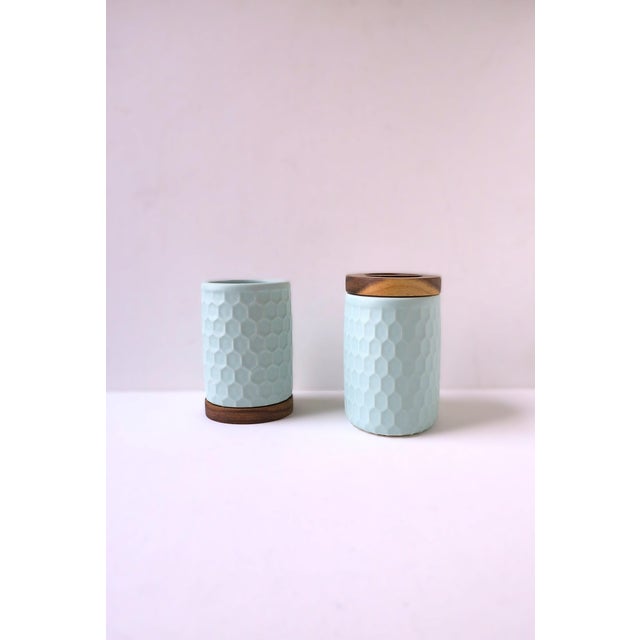 Pistachio Bathroom Vanity Cup Toothbrush Holder Set For Sale - Image 8 of 9