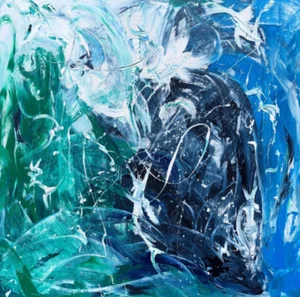 Abstract Expressionist Limited Edition Art Print (1/16) Wave Acrylic by Shabs Beigh