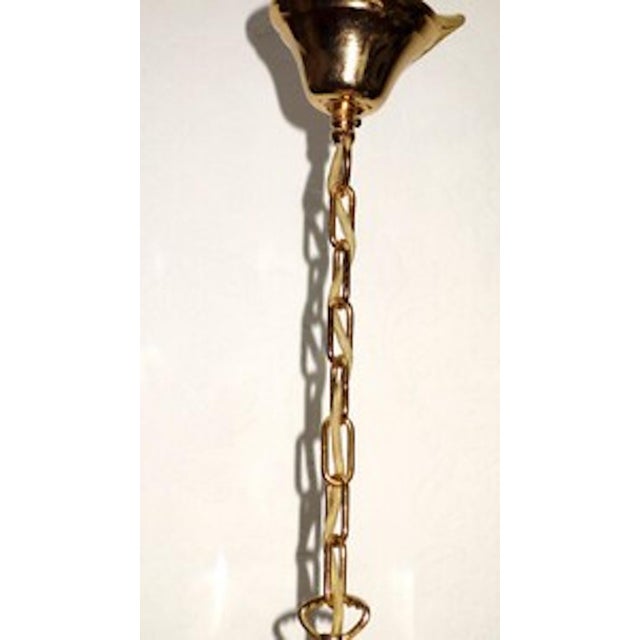 Gilded Brass and Crystal Glass Chandelier from Sölken Leuchten, 1970s For Sale - Image 4 of 11