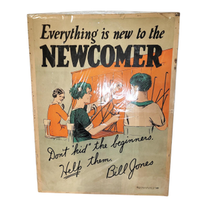 Original 1927 Large Bill Jones Motivational Poster