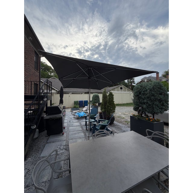 Tuuci Ocean Master 6' X 9' Rectangular Market Umbrella With Wheeled Base - Restoration Hardware For Sale - Image 12 of 16