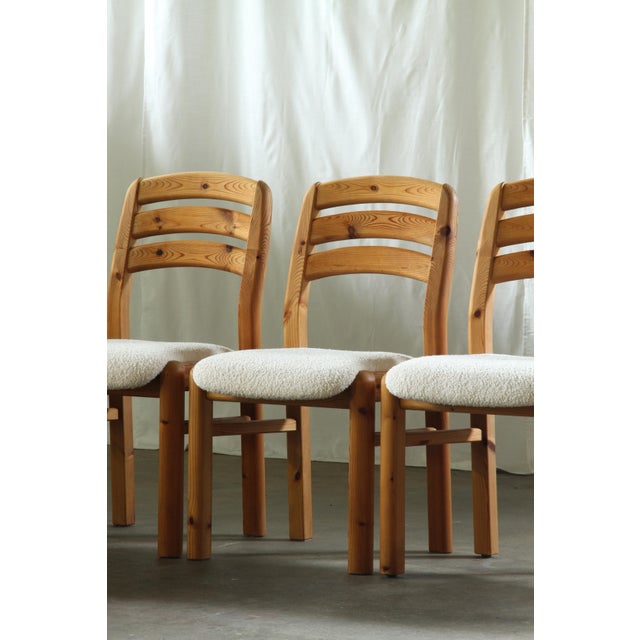 Dyrlund Vintage Danish Pine Dining Chairs attributed to Dyrlund, 1970s, Set of 12 For Sale - Image 4 of 18