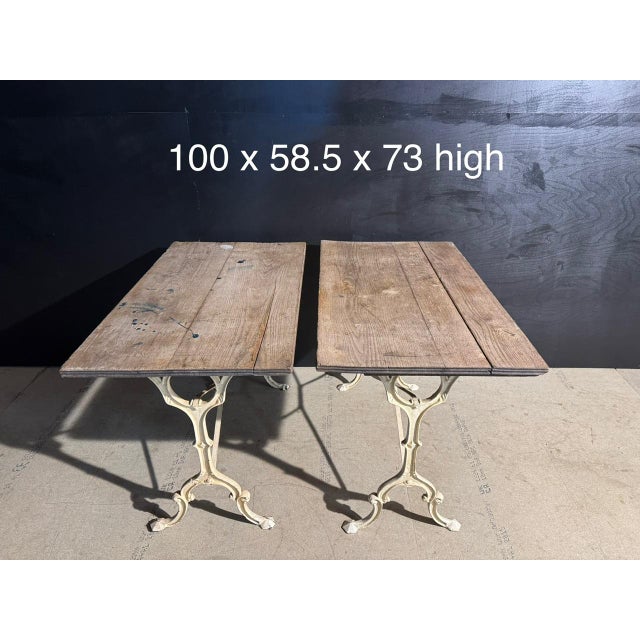 French Bistro Tables, 1890s, Set of 2 For Sale - Image 12 of 13