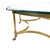 Gold Brass & Glass Coffee Table | Hollywood Regency Style, Hoof Foot Base For Sale - Image 8 of 18
