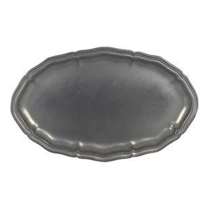 1920s Pewter Tray Bread Plate Small Oval Dish Drinks Sks Rein Zinn