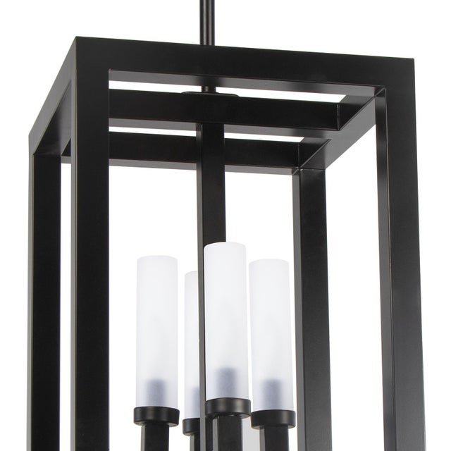 Coastal Living Montecito Iron Outdoor Lantern, Black, Large For Sale - Image 4 of 8