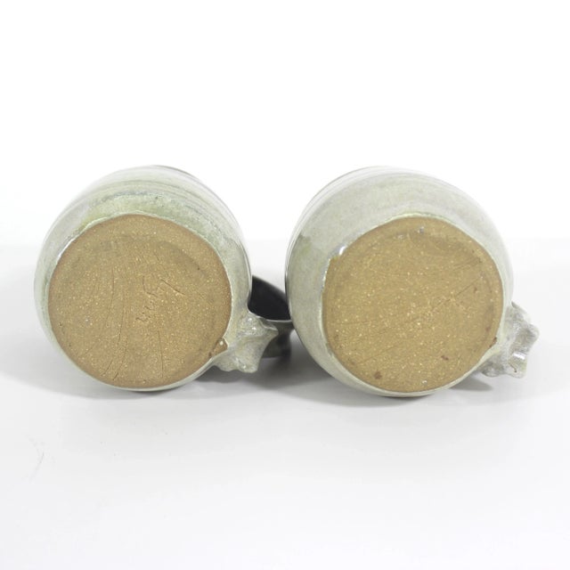 Vintage Studio Pottery Mugs Signed- A Pair For Sale - Image 9 of 10