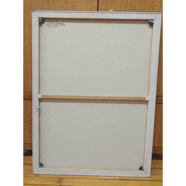 1990s Signed 1992 Acrylic on Canvas "Lava" Abstract Painting, Unframed For Sale - Image 5 of 6