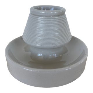 Vintage Pyrogène French White Porcelain Match Striker Holder Ash Tray For Sale