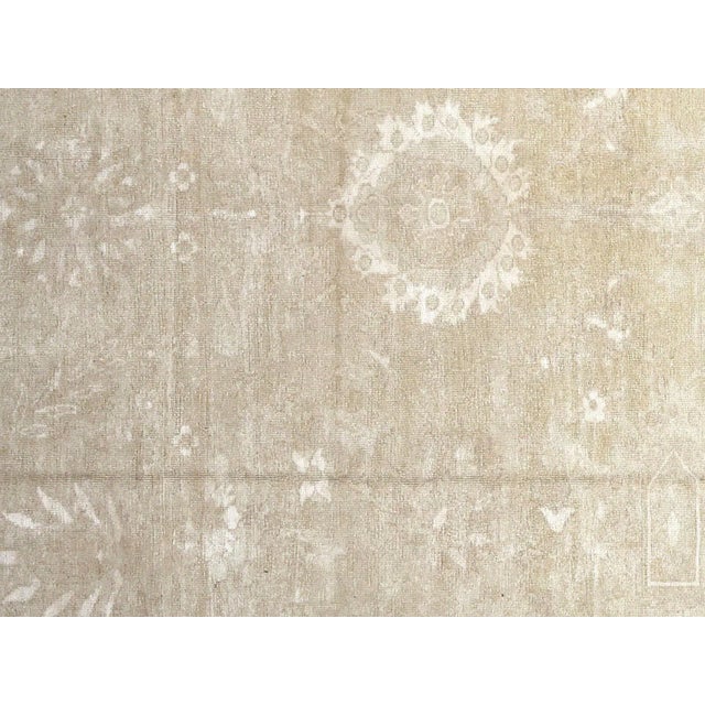 1980s Vintage Egyptian Sultanabad Rug. Hand woven with wool on cotton foundation in the Nile delta region of Northern...