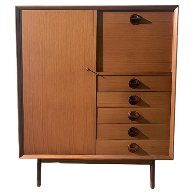 Vintage Teak Highboard, 1960s For Sale