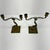 Italian Pair of Late 19th Century Candlesticks in Brass and on Marble Bases