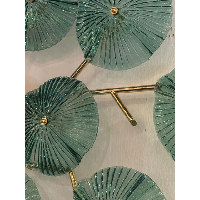 Murano Green Glass Disc Wall Art Sconce For Sale In Dallas - Image 6 of 7