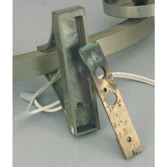 Metal 1970s Pair of French All-Aluminum Modernist Sconces -- Four Lights, Four Glass Tubes For Sale - Image 7 of 7