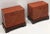 Late 20th Century Asian Modern Orange Box on Stand Side Tables -Pair For Sale - Image 5 of 5