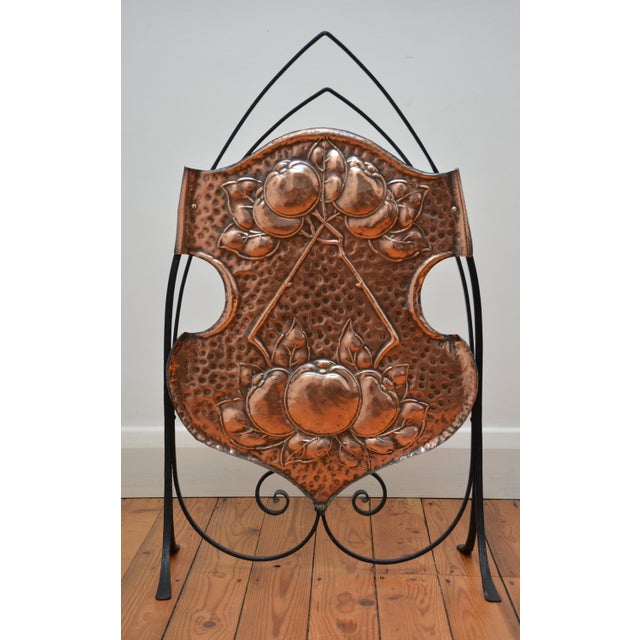 Arts and Crafts Fire Screen, 1890 For Sale - Image 11 of 14