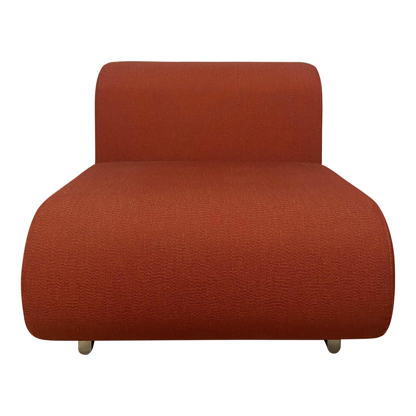 Knoll Kazuhide Takahama Suzanne Lounge Chair Rust Textured Fabric