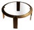 Round Coffee Table in Brass and Smoked Glass, Netherlands, 1970s For Sale