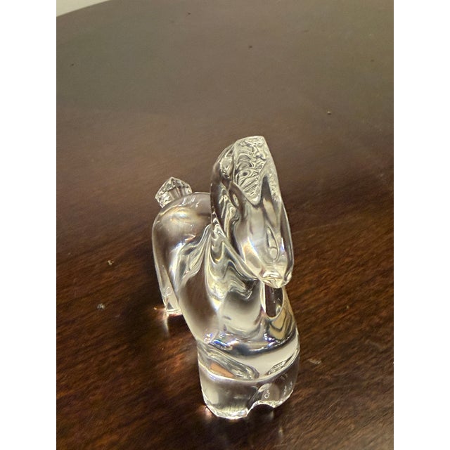 Traditional Baccarat Crystal Trojan Horse Figurine For Sale - Image 3 of 12