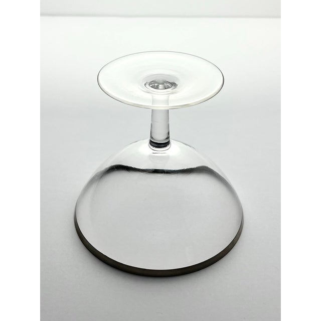 1960s American Silver Rim Coupe Champagne Glasses - Set of 7 For Sale In Dallas - Image 6 of 6