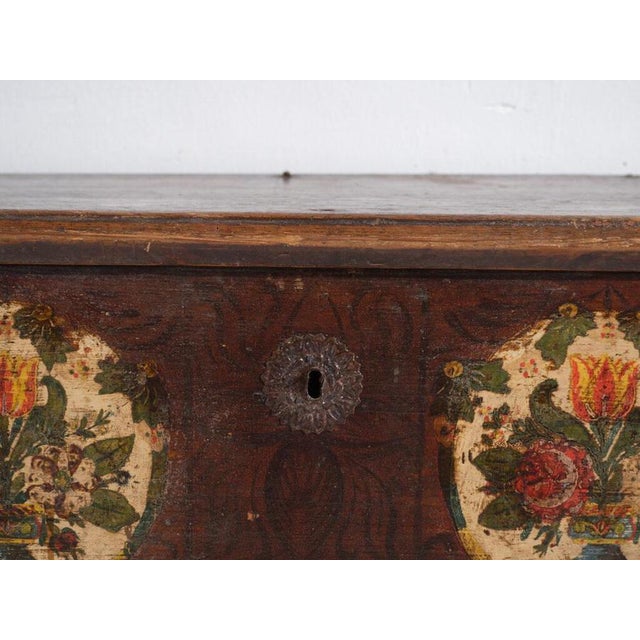 Tyrolean Painted Dowry Chest by Amaru For Sale - Image 9 of 11