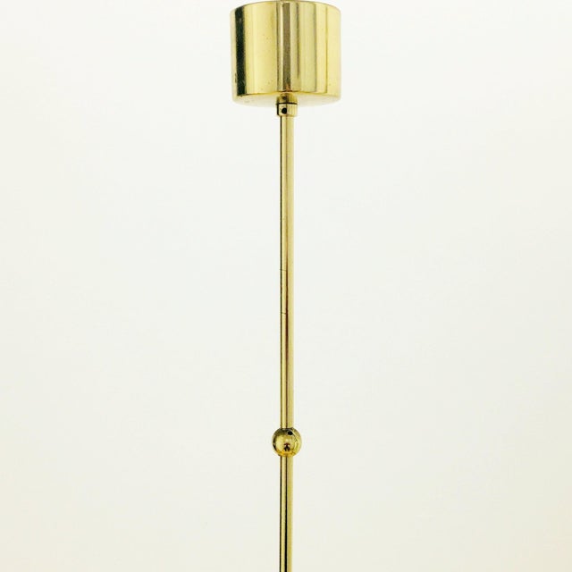 1970s Space Age Atomic Sputnik Brass Twelve Glass Spheres Ceiling Light from Kaiser Leuchten, Germany, 1960s For Sale - Image 5 of 8